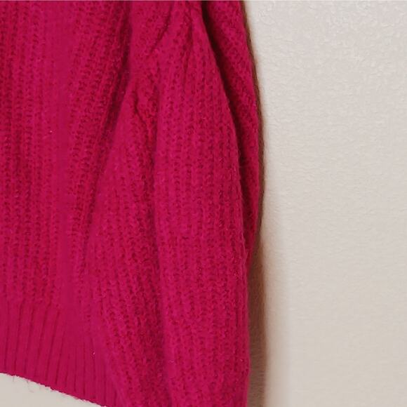 A New Day Pink Balloon Sleeve Sweater Womens Small Boat Neck Pullover NWT - Picture 3 of 10